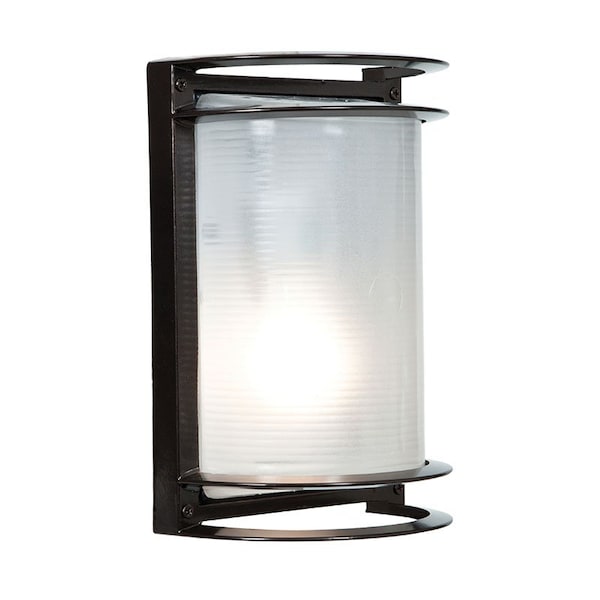 Access Lighting Nevis, Outdoor LED Wall Mount, Bronze Finish, Ribbed Frosted Glass 20011LEDDMG-BRZ/RFR - main